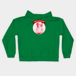 Santa Claus jiu jitsu, judo - Christmas bjj - happy elf Kids Hoodie